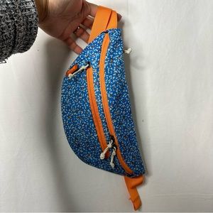 REI Blue and Orange Crossbody Fanny Pack Printed